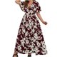thumbnail image 1 of Vestido de talla grande con estampado suelto de manga corta con cuello en V de verano a la moda Sexy para mujer Pompotops ghjkhdj17669, 1 of 1