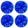 Hlonon 4 Pack Cheerleader Pom Poms Sports Dance Cheer Plastic Pom Poms Cheerleading for Sports Team Spirit Cheering (Blue)