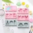 thumbnail image 2 of Molde de helado de silicona con forma de dibujos animados DIY con tapa, divertido fabricante de paletas for niños, 2 of 2