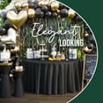 thumbnail image 6 of Exquisite Disposable Black Plastic Tablecloth - 120-Inch Round for Parties, 6 of 6