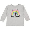 thumbnail image 3 of Inktastic 3rd Birthday Rainbow 3 Year Old Girl Girls Long Sleeve Toddler T-Shirt, 3 of 5