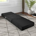 thumbnail image 2 of Costway Tri-Fold Fold Down Chair Flip Out Lounger Convertible Sleeper Bed Couch Dorm New Black, 2 of 9