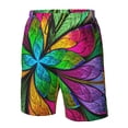 thumbnail image 4 of Balery Multicolored Beautiful Flower Traje de Baño Estilo Hawaiano para Hombre, Shorts de Secado Rápido con Bolsillos-Medium, 4 of 6