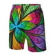 thumbnail image 4 of Balery Multicolored Beautiful Flower Traje de Baño Estilo Hawaiano para Hombre, Shorts de Secado Rápido con Bolsillos-Medium, 4 of 6