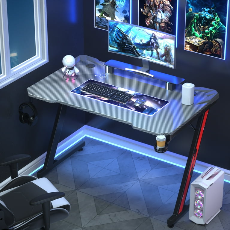 テーブル・机 gami Homall 44 Inches Z-Shaped PC Gamer Computer Gaming Desk with