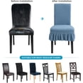 thumbnail image 6 of Universal Stretch Dining Room Chairs Slipcover, Removable Washable Chair Seat Protector with Skirt  for Restaurant, Banquet Dining Chair, 6 of 9