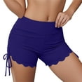 thumbnail image 1 of Women High Waisted Bikini Bottom Retro Ruched Swim Short Shirred Tankinis Brief Swimming Trunks, 1 of 6