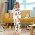 thumbnail image 4 of FORMRS Toddler Unisex Long Sleeve Top and Pants Pajama Set 2-Piece Sleepwear, Sizes 18M-8Y, Beige Christmas Candy Canes, 4 of 6