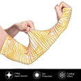 thumbnail image 3 of PAYOHTO Women Men Gardening Sleeves with Thumb Hole, Sun Protection Cooling Arm Sleeves for Farm Work Sports Plant Leaves Golden Yellow, 3 of 8