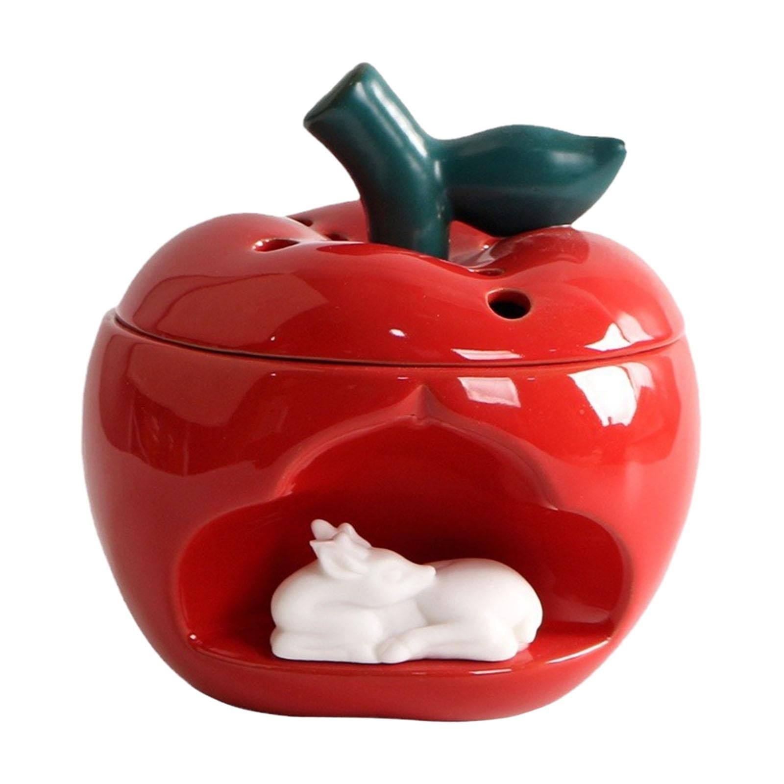 TISHITA Incenses Burner Ornament Creative Gift Delicate Ceramic Incenses Holder Censer for Home Bedroom Incenses Cone Yoga Office Red