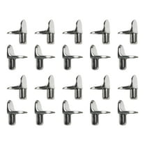 20X Shelf Support Studs Pegs Pins Plugs 5Mm L-Shaped Cabinet Bracket Silver
