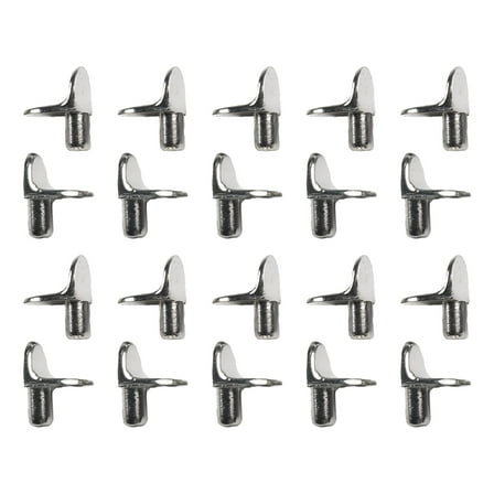 20X Shelf Support Studs Pegs Pins Plugs 5Mm L-Shaped Cabinet Bracket Silver