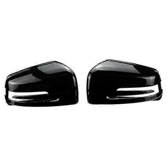 par de cubiertas para espejos laterales de puerta para CES Clase W204, W212, W221, CLA, GLA (2009-2013), color negro brillante.