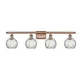 thumbnail image 2 of Innovations Lighting  Athens Water Glass - 4 Light 36" Bath Vanity Light - 6"Shade Antique Copper Finish/Clear Water Glass, 2 of 5