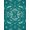 Teal Blue, Pattern 11, variant on ODIKA 8'x10' Washable Area Rug Dolphin Print Ocean Wave Starfish Border Themed Theme Marine for Dining Room, Large Office, Lounge, Non-Slip Chair-Friendly Mat