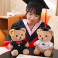 thumbnail image 4 of Graduation Bear Class of 2025, Stuffed Animal Plushie Pillow Doll, Graduation Gift Light Brown Graduation Plush Bear with Hat for Elementary High School College Graduation Party School, 4 of 7