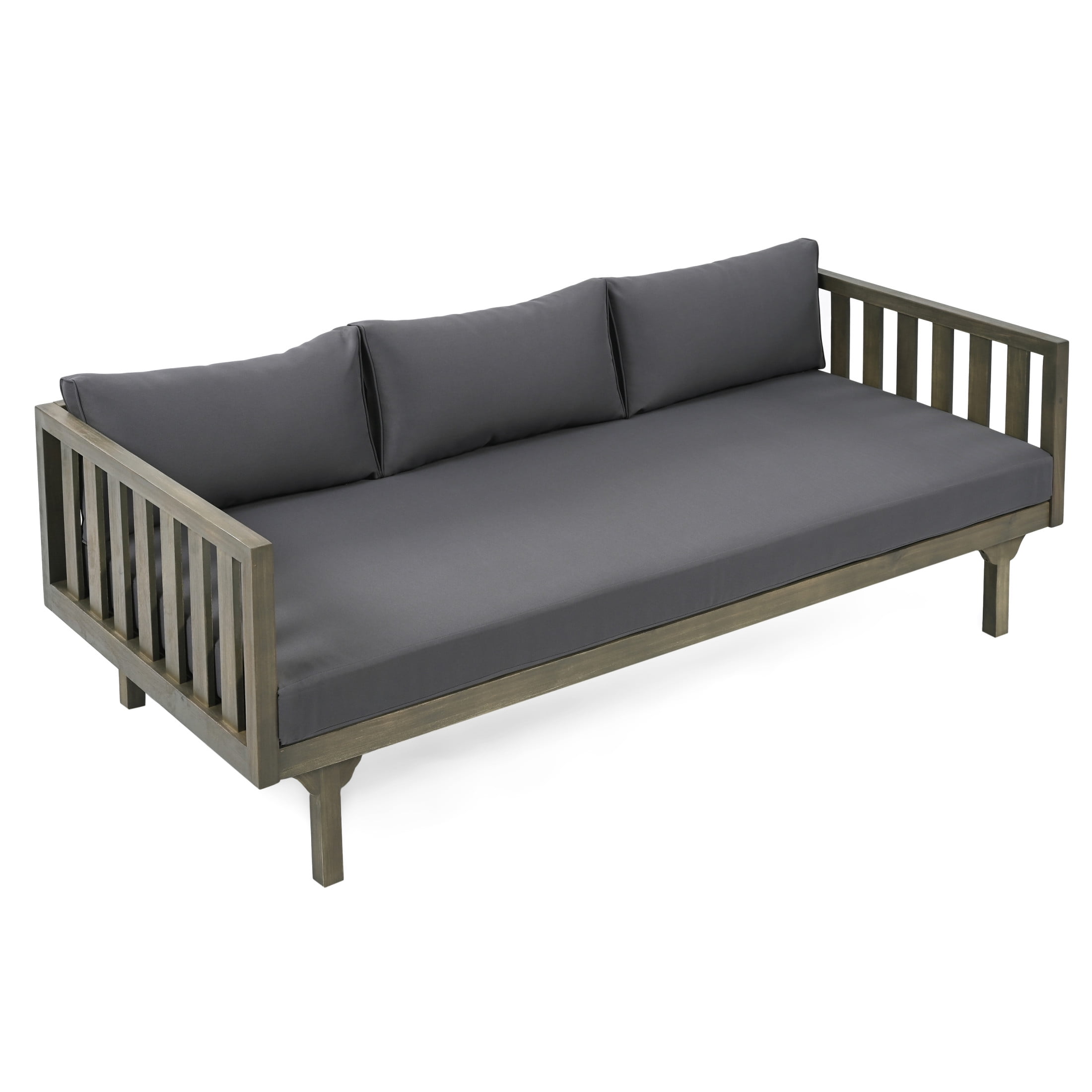 Lainey Outdoor CLAREMONT 3 SEATER DAYBED, Grey Finish+Dark Grey