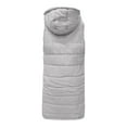 thumbnail image 7 of Dealovy Long Puffer Vests Women Plus Size Quilted Hooded Jackets Zip up Sleeveless Outerwear Long Coat, 7 of 7