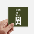 thumbnail image 1 of Hospital Medical Building Adhesivo Cuadrado Impermeable Adhesivo Papel Tapiz Calcomanía Coche, 1 of 1