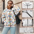 thumbnail image 6 of FOR U DESIGNS Easter Egg Zipper Hoodies for Women Oversized Trendy Hoodie Size XS Lightweight Hooded Zip Up Sweatshirt Women Activewear Tops Long Sleeve Sportswear, 6 of 7