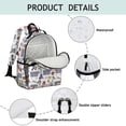 thumbnail image 4 of Baseball Characters White Pattern Backpack for School, Cute School Bag with Adjustable Shoulder Straps and Padded Back, 15.25"x11.5"x5.25", 4 of 5