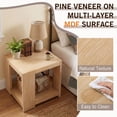 thumbnail image 5 of Dayalane Modern Farmhouse Style Wood End Table, 2-Tier Open Storage Rectangular Bedside Table, Minimalist Accent End Table for Small Space Sofa Bedroom, Natural, 5 of 9
