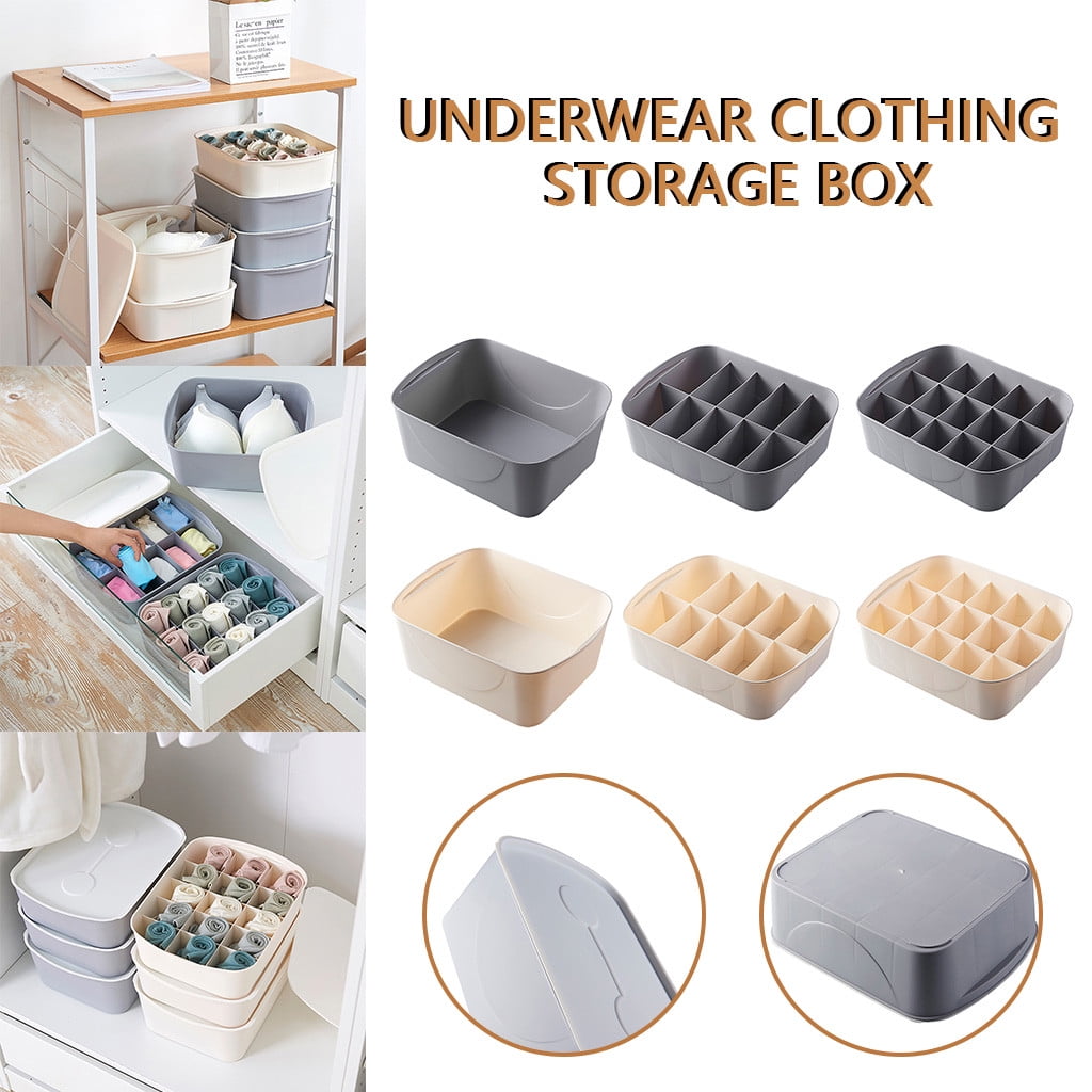 Underwear Storage Box Underwear Socks Storage Compartment Plastic Finishing Box