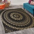 thumbnail image 2 of Mandala Decorative Rug, Circle Universe and Cosmos Esoteric Oriental Flower Pattern of Image Print, Quality Carpet for Bedroom Dorm and Living Room, 6 Sizes, Black Camel, by Ambesonne, 2 of 4
