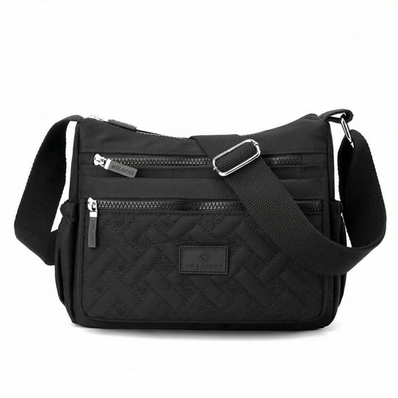 LassZone Nylon Crossbody Bags for Women Waterproof Multi Pocket Shoulder Purse Adjustable Strap for Daily Travel Work