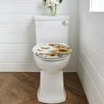 thumbnail image 2 of ZUXONGSY Butterfly Sunflower Toilet Lid Covers Washroom Toilet Bowl Dust Cover with Elastic Band Decorative Toilet Seat Covers Lids Fit Size 17.3 x 13 Inches Home Decor, 2 of 6