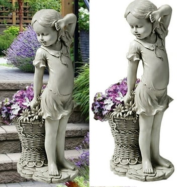 Utoimkio Garden Statues Clearance, Stone Bird Feeder, Patio & Outdoor Decor,  Beautiful Angel of High-quality Resin Realistic Figure Sculpture -  Walmart.com