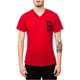 thumbnail image 1 of Black Scale - Camiseta gráfica para hombre con cuello en V y logotipo de la B, rojo, mediano, 1 of 1