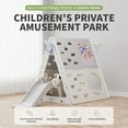 thumbnail image 2 of UNICOO® Children's 7 in 1 Multi-Functional Climbing Pyramid Set with Slide, Kids Climbing and Sliding Set for Home, Daycare (KU-C04-Gray), 2 of 7