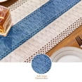 thumbnail image 5 of TickJOY Boho Table Runner – Farmhouse Decor Macrame Runner Table Cloth with Tassels for Home Decor, Kitchen Decor, Living Room Decor, Centerpiece Table Decorations(Blue/Beige, 12x72 Inches), 5 of 6