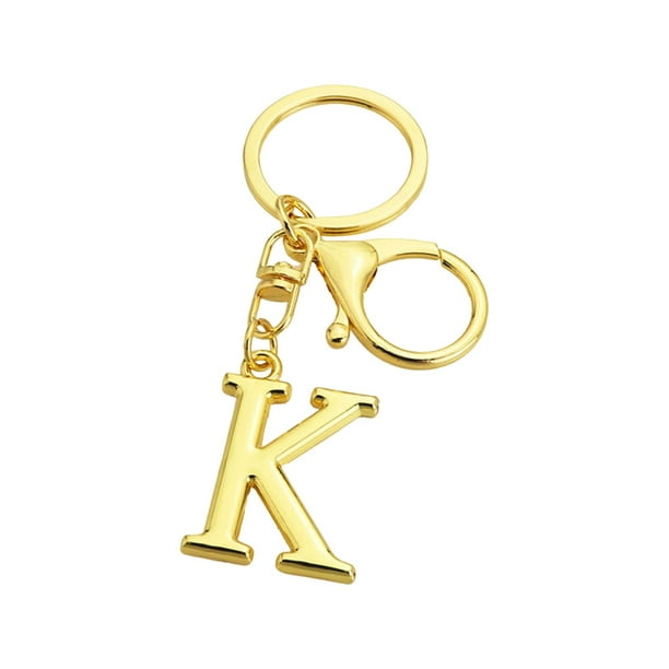 Bolsas de Regalo de Navidad 1 Llavero de Metal con Letras Doradas de a A Z, Colgante de Bolsa de Llavero, Regalo de Navidad Grandes Bolsos de Regalo de Navidad