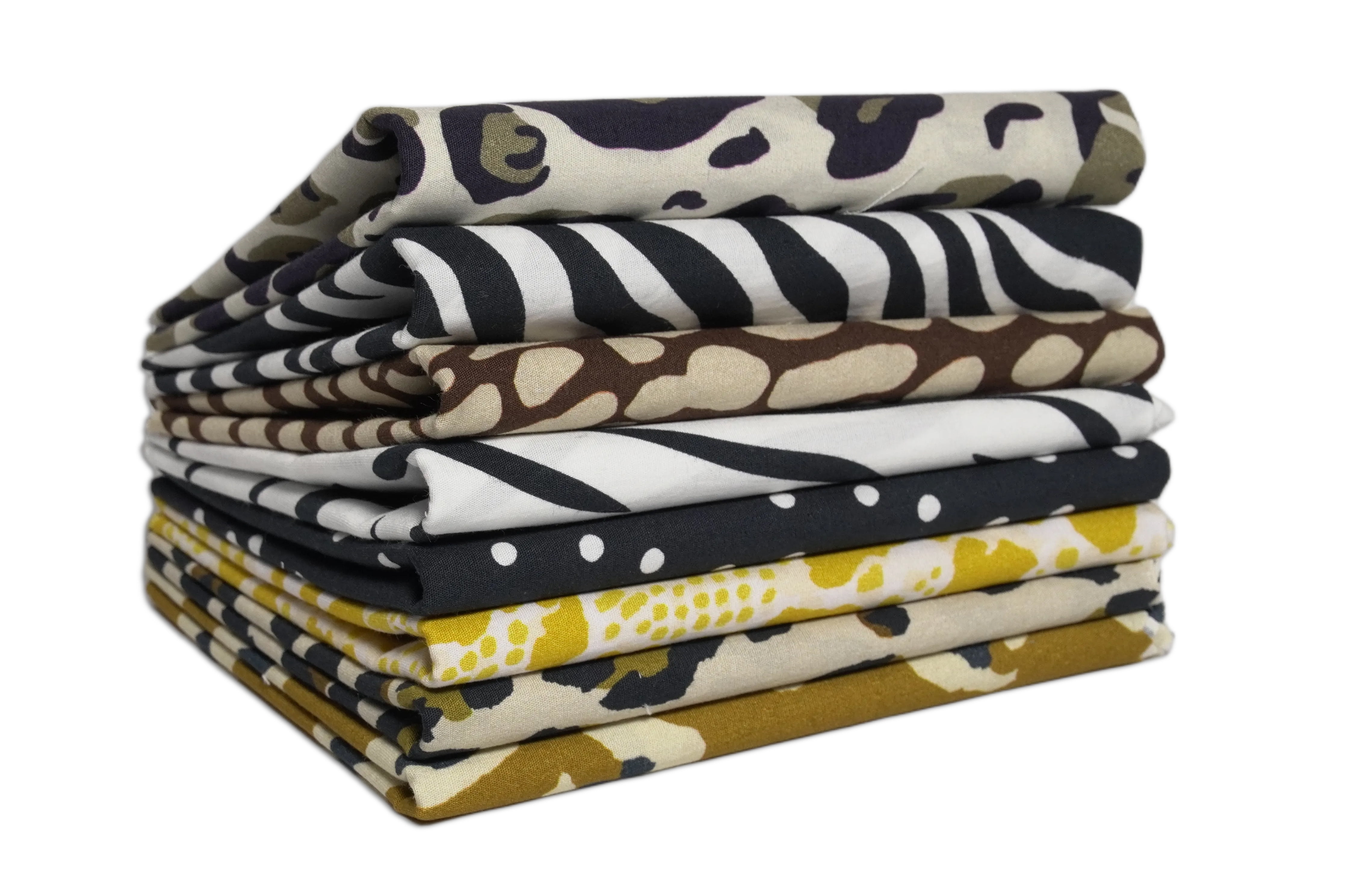 Soimoi 8 Pc Fat Quarter Bundle- Animal Skin Print 18"x 22" DIY Patchwork- 100% Cotton Pre-Cut Quilting Fabric Multicolor