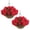 White, variant on 2 Set Artificial Geraniums Flowers with Hanging Baskets, 24 Bundles Faux Floral for Porch Patio Balcony Yard Home Decor