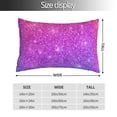 thumbnail image 2 of Honeii Pink Purple Glitter Print Pillow Cases,Plush Throw Pillow Covers,Decorative Pillowcase for Sofa, Couch, Living Room-16"x24", 2 of 6