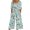 Light Blue, variant on Qiopertar Women Summer Floral Print Casual Short Sleeve V-Neck Back Zipper Jumpsuit with Side Pockets Loose Fit Vacation Beach Romper, Light Blue XXL