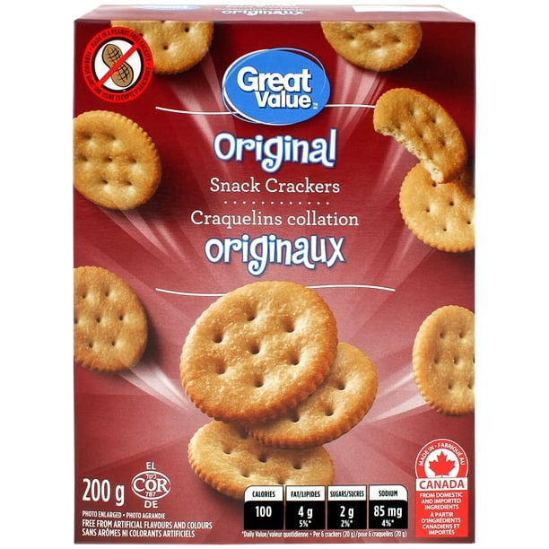 Great Value Original Snack Crackers, 200 g