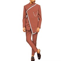 African Suits for Men Blazer and Pants for Wedding 2 Piece Set Dashiki Outfits African Mens Clothing