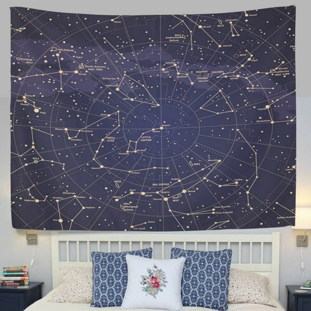 POPCreation 12 Constellation Universe Galaxy Space Stars Fabric