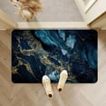 thumbnail image 4 of Diatomaceous Earth Bath Mat,Blue and Gold Marble Texture Soft Wrinkle Free Bathroom Floor Rugs Non-Slip Volume Super Absorbent Fast Drying for Bathroom Kitchen Door mat（50cmx80cm）, 4 of 6