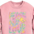 thumbnail image 2 of Peanuts - Peace & Love - Woodstock - Toddler & Youth Crewneck Fleece Sweatshirt, 2 of 5