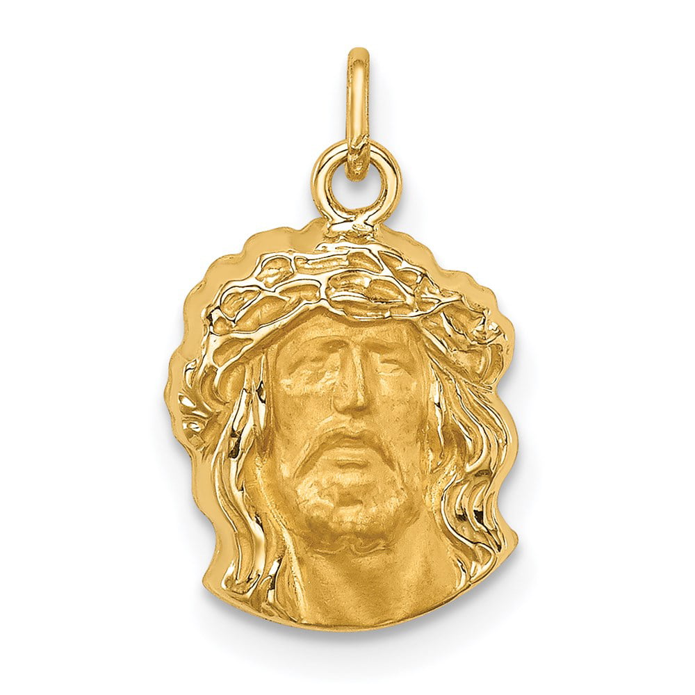 FB Jewels 14K Yellow Gold Hollow Crucifix Pendant 