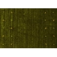 thumbnail image 1 of Ahgly Company Machine Washable Indoor Rectangle Abstract Yellow Contemporary Area Rugs, 2' x 5', 1 of 4