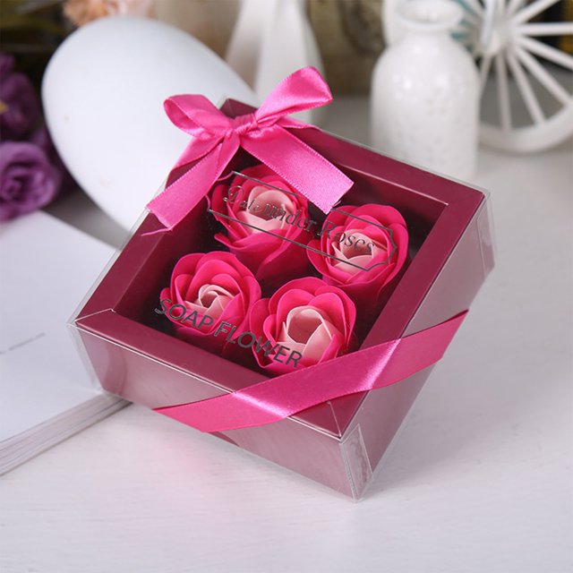 EGNMCR Valentine Day Decorations, Valentine Day Ornaments Simulation Rose Soap Flower Gift Box Practical Event Gifts Christmas Gift Wedding Accompaniment Gift Valentines Day Giftbox