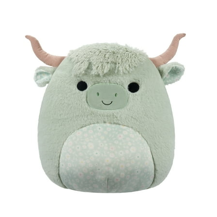 Squishmallows FuzzAMallow 12” Iver the Mint Highland Cow - Ultra Soft Easter Plush Toy