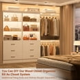 thumbnail image 3 of Homieasy 23.6" Closet System with Wooden Drawers, White, 3 of 7