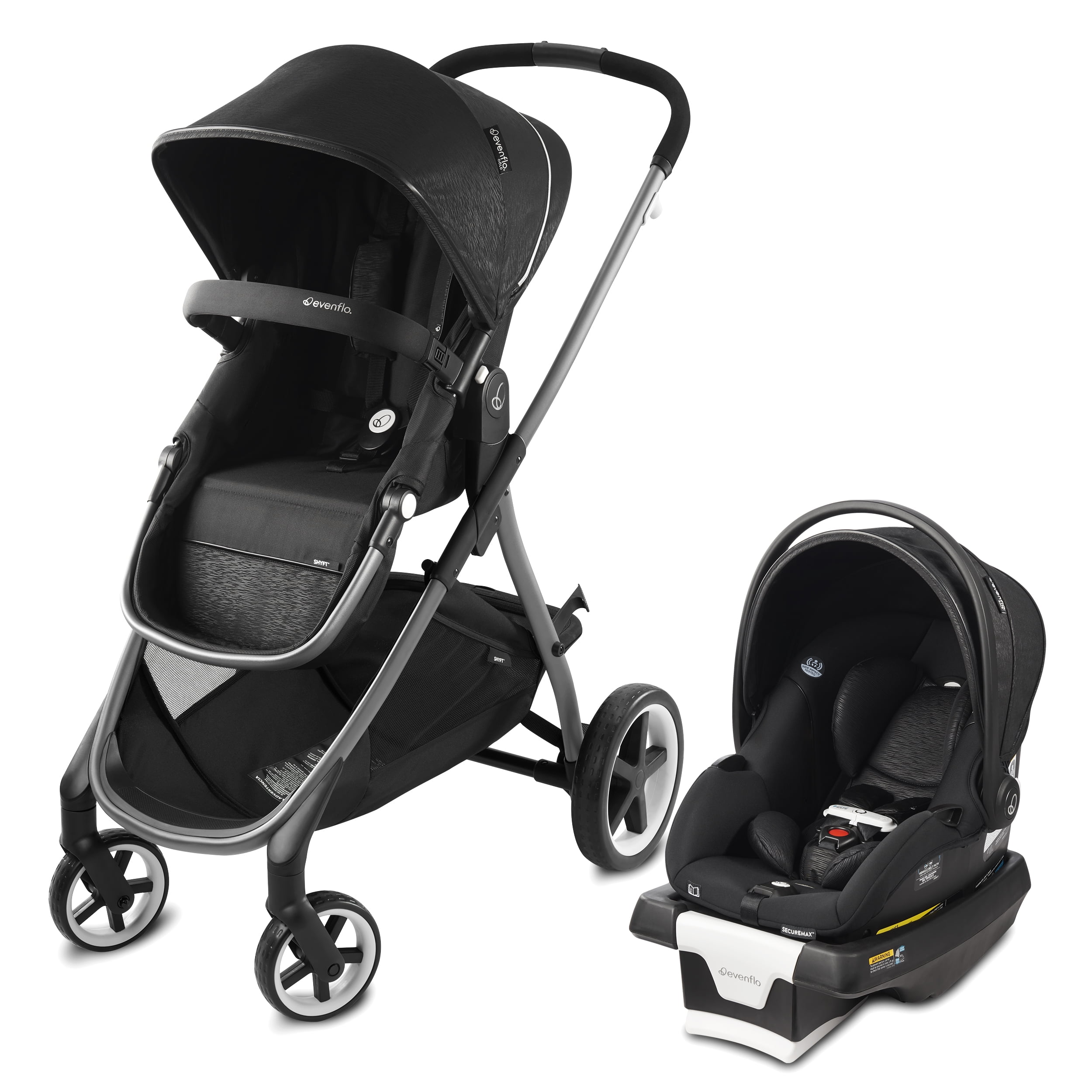 GOLD SensorSafe Shyft Smart Modular Travel System (Onyx Black)